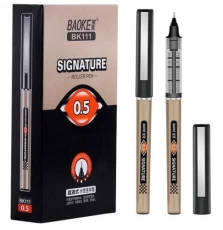 Ручка-ролер 0.5 мм, Baoke "Signature", чорна, 1 од (BK111-black)