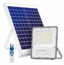 Прожектор LED, Videx, Grey, 100 Вт, 2800 Лм, сонячна панель (VL-FSO-1005)