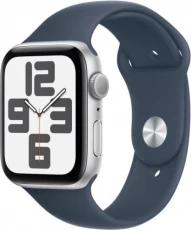 Смарт-часы Apple Watch SE GPS (A2723), 44 мм, Silver, Storm Blue Sport Band (M L) (MREE3QP A)