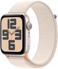 Смарт-часы Apple Watch SE GPS (A2723), 44 мм, Starlight, Starlight Sport Loop (MRE63QP A)