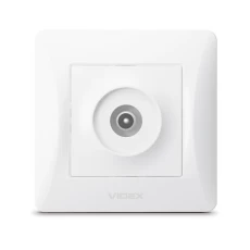 Розетка одинарна Videx Binera, White, телевізійна (VF-BNSK1TVME-W)
