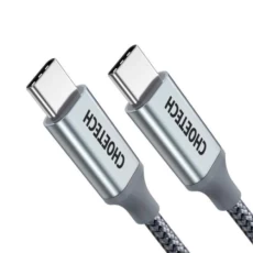 Кабель Type-C - Type-C, Choetech, Grey, 1.8 м, 100 Вт, 20V/5A (XCC-1002)
