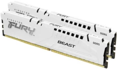 Память 16Gb x 2 (32Gb Kit) DDR5, 6000 MHz, Kingston Fury Beast (XMP), White (KF560C30BWK2-32)