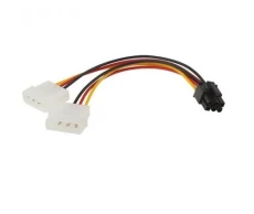 Переходник питания 6-pin VGA (M) - 2 x Molex (M), 20 см (S0111)