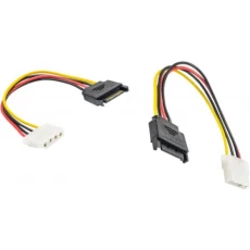 Переходник питания Molex (F) - SATA (M), 20 см (S0428)