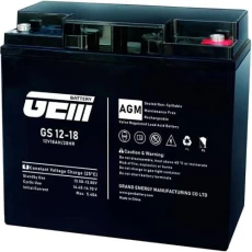 Акумуляторна батарея GEM Battery, 12V, 18 Агод, AGM, M6 (GS 12-18)