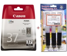 Картридж Canon PG-40, Black + заправний набір WWM 3x20 мл чорнила C40/BP (Set37-inkB)