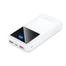 Універсальна мобільна батарея 20000 mAh, Vention, White, 22.5 Вт (FHLW0)