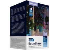 Гірлянда світлодіодна ColorWay "Бахрома", 100 LED, різнокольорова, 3x0.6 м, USB (CW-GF-100L36UMC)