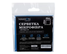Салфетка чистящая Makkon для экранов, микрофибра 20x20 см (ZMN-Wipes-20)