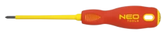 Отвертка NEO Tools, крестовая PZ2, 100 мм, диэлектрическая, до 1000 В, CrMo (04-063)