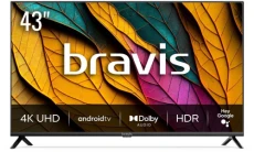 Телевизор 43" Bravis 43K6000U, Black
