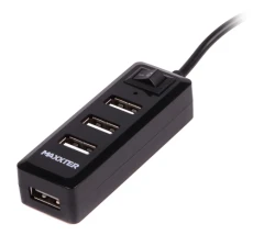 Хаб USB Maxxter HU2A-4P-AC-03, Black