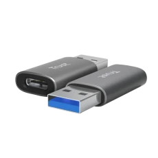 Переходник Type-C (F) - USB 3.2 (M), Grey, Trust Calyx, 2 шт (25573)