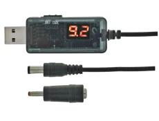 Кабель живлення USB 5V - DC 9V / 12V (5.5x2.1 мм), Black, 0.8 м, Maxxter (UB-DC9/12-0.8M)