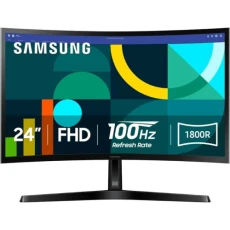 Монітор вигнутий 24" Samsung Essential S3, Black (LS24D366GAIXCI)