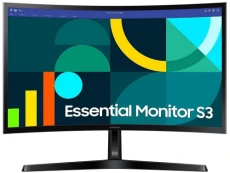 Монітор вигнутий 27" Samsung Essential S3, Black (LS27D366GAIXCI)