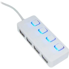 Хаб USB Lapara LA-SLED4, White