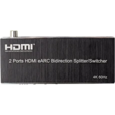Разветвитель HDMI сигнала, PowerPlant, Black, на 2 порта HDMI eARC (CA914906)