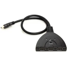 Сплиттер HDMI 3х1, с переключателем, PowerPlant (CA912070)