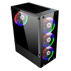 Корпус 1stPlayer V2-A-4F1, Black