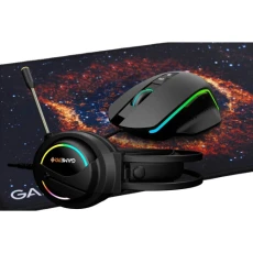 Ігровий набір GamePro Combo, Black: миша, навушники і килимок для миші (GS890)