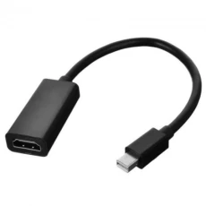 Перехідник miniDisplayPort (M) - HDMI (F), Atcom, Black, 10 см (11042)