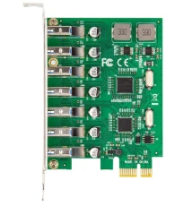 Плата розширення Frime PCI-E x1, 7xUSB 3.0 (ECF-PCIEtoUSB016)