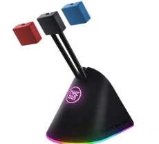 Тримач кабелю миші GLHF Citadel Colorful 3 Clips RGB, Black (FGLMB22BKCTDLRGB3)