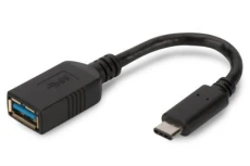 Переходник Type-C (M) - USB 3.0 (F), Black, Digitus (AK-300315-001-S)