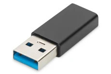 Переходник USB 3.0 (M) - Type-C (F), Black, Digitus (AK-300524-000-S)