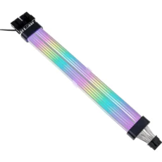 Переходник питания 16-pin VGA (М) - 2 x 8-pin VGA (F), Qube, RGB подсветка, 50 см, Black