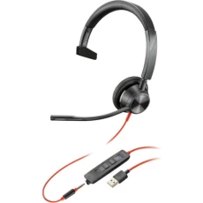 Навушники Poly Blackwire C3315-M Mono, Black/Red (76J13AA)