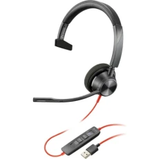 Навушники Poly Blackwire C3310-M Mono, Black/Red (767F6AA)