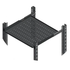Полка 1U, 19", Mirsan, глубина 450-550 мм, Black, до 50 кг (MR.HRM1U45.01)