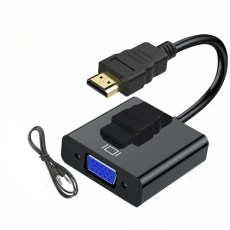 Перехідник HDMI (M) - VGA (F), GTL, Black, 15 см (GTLHMVF015BK)
