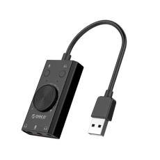Звуковая карта USB 2.0, Orico SC2, Black, 10 см