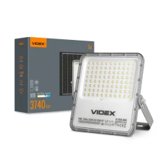 Прожектор LED, Videx, Grey, 96 Вт, 3740 Лм, солнечная панель (VL-FSO5-3005)