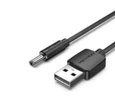 Кабель живлення USB 5V - DC 5V (3.5x1 мм), Black, 1 м, Vention (CEXBF)