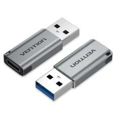 Переходник Type-C (F) - USB 3.0 (M), Grey, Vention (CDPH0)