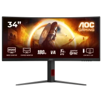 Монитор изогнутый 34" AOC CU34G4, Black/Red