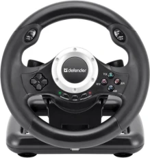 Руль игровой Defender Turbo Pro, Black (64291)