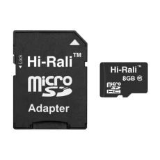 Карта памяти microSDHC, 8Gb, Hi-Rali, Class10, SD адаптер (HI-8GBSDCL10-01)