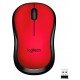 Мышь Logitech M220 Silent, Red/Black, USB, беспроводная, оптическая, 1000 dpi (910-004880)