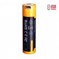 Акумулятор 14500 micro , 1600 мАч, Fenix, 1 шт, Li-ion, 1.5V, micro USB, Yellow (ARB-L14-1600U)