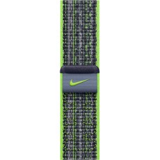 Ремінець для Apple Watch 41 мм, Nike Sport Loop, Bright Green/Blue (MTL03ZM/A)