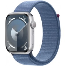 Смарт-часы Apple Watch Series 9 GPS (A2980), 45 мм, Silver, Winter Blue Sport Loop (MR9F3QP/A)