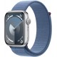 Смарт-годинник Apple Watch Series 9 GPS (A2980), 45 мм, Silver, Winter Blue Sport Loop (MR9F3QP/A)