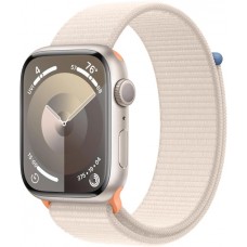 Смарт-часы Apple Watch Series 9 GPS (A2980), 45 мм, Starlight, Starlight Sport Loop (MR983QP/A)