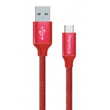 Кабель USB - USB Type-C 1 м ColorWay Red (CW-CBUC003-RD)